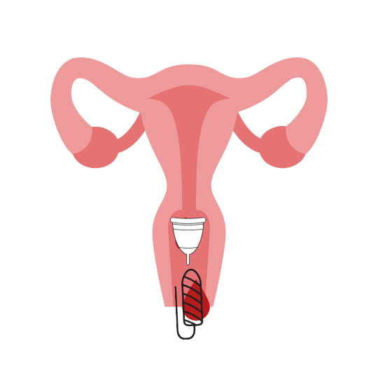 do not use a menstrual cup with a tampon