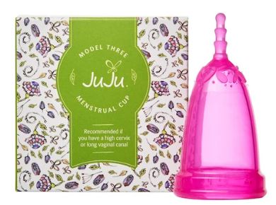 high cervix menstrual cup pink juju model 3