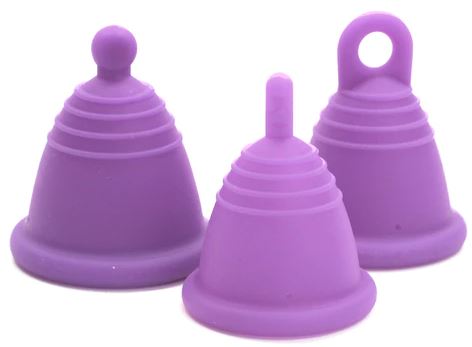 purple meluna shorty menstrual cups